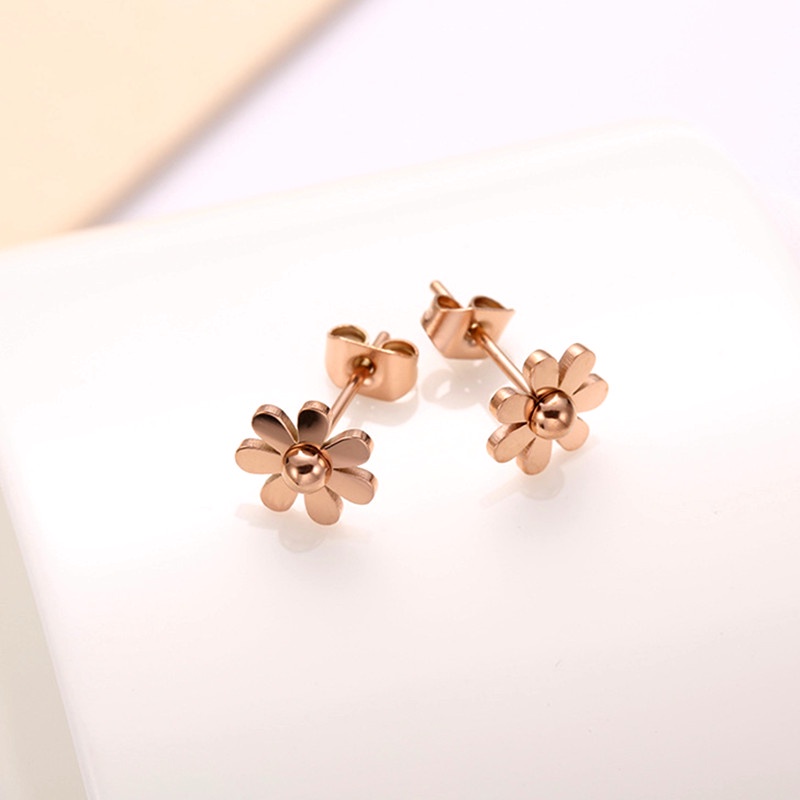 anting tusuk daisy titanium Anti Karat dan anti luntur asli aksesoris wanita korea