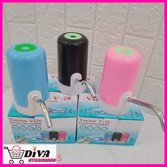 POMPA GALON WARNA ELEKTRIK / POMPA GALON AIR ELECTRIC OTOMATIS RECHARGEABLE LED COLOUR VANSTAR / POMPA GALON ELEKTRIK WARNA VANSTAR LED JY