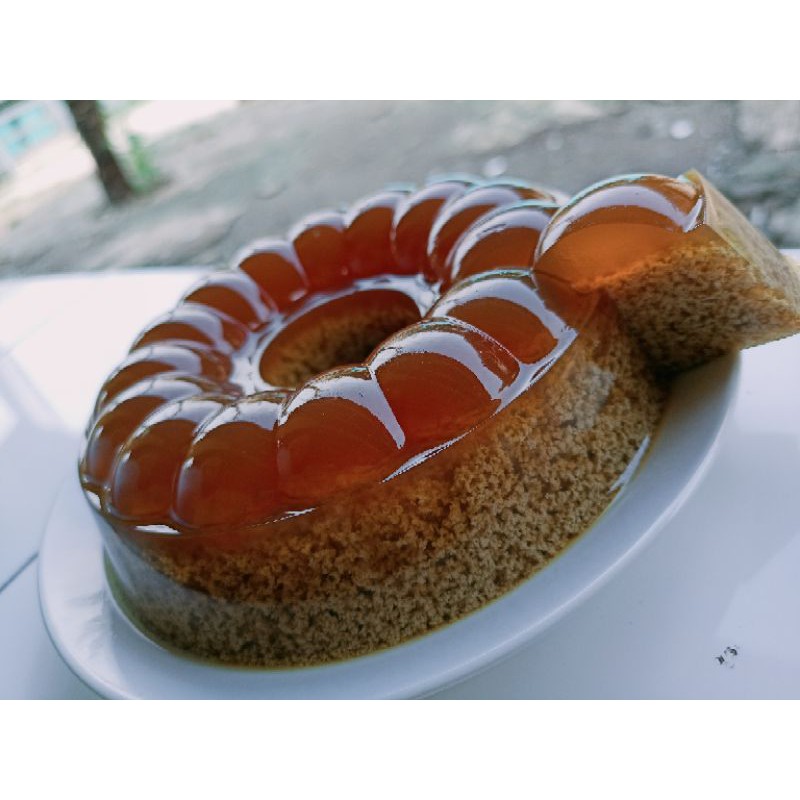 

puding lumut santan gula merah