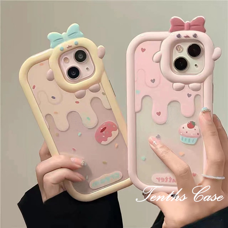 Redmi 10C 9A 9C 9T Note12 11 Pro+10 Pro 9T Mi12 Poco M4 Pro X3 GT Putih Pink Kue Dessert Phone Case Soft Cover Pelindung