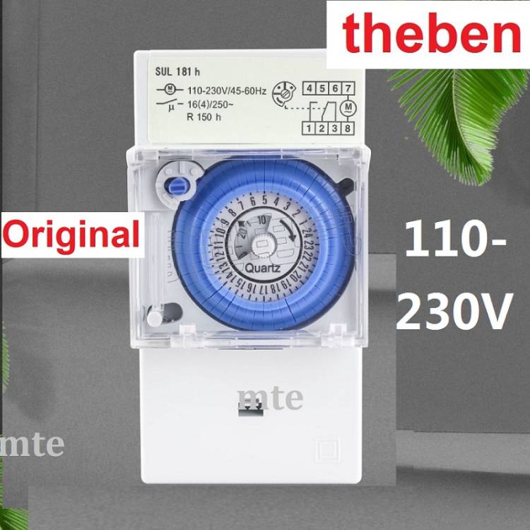 Timer Analog Theben SUL181H Switch Switcher 24 Jam/H Panel Lampu Otomatis Time Switching SUL181