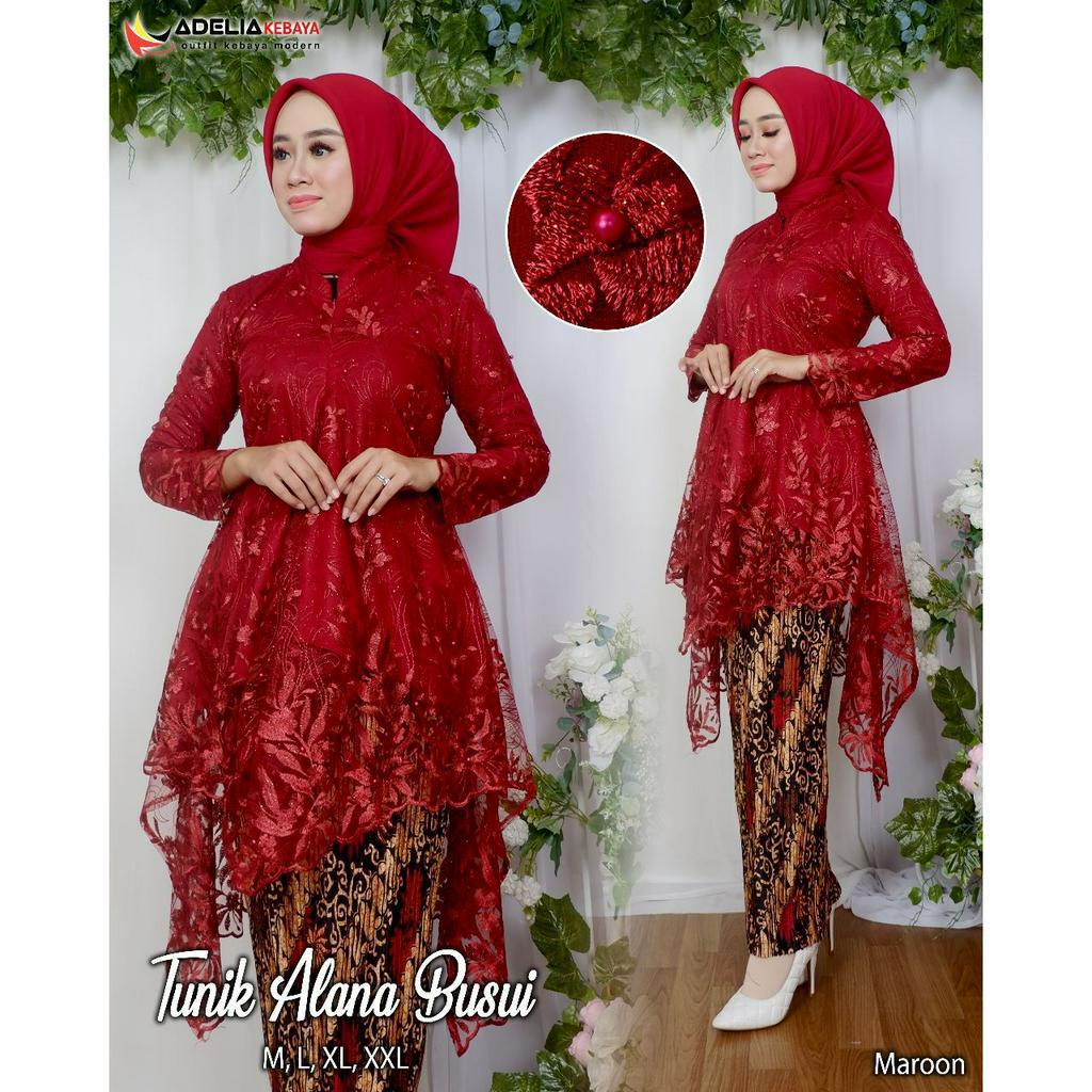 Kebaya Krah shanghai busui Kebaya brukat modern Baju pesta pernikahan modis dan cantik