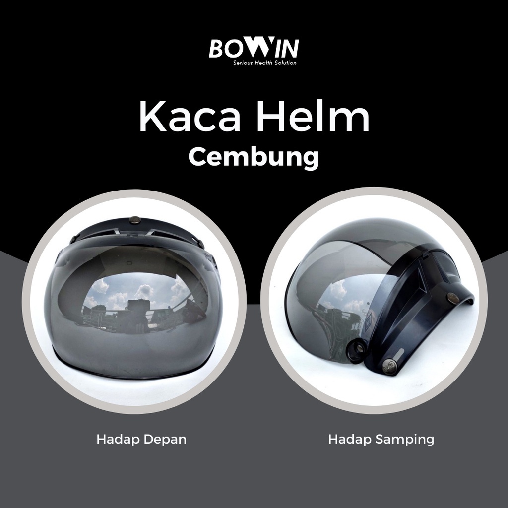 BOWIN Kaca Helm Bogo Premium ( Kaca Cembung/Kaca Datar/Helm Motor )