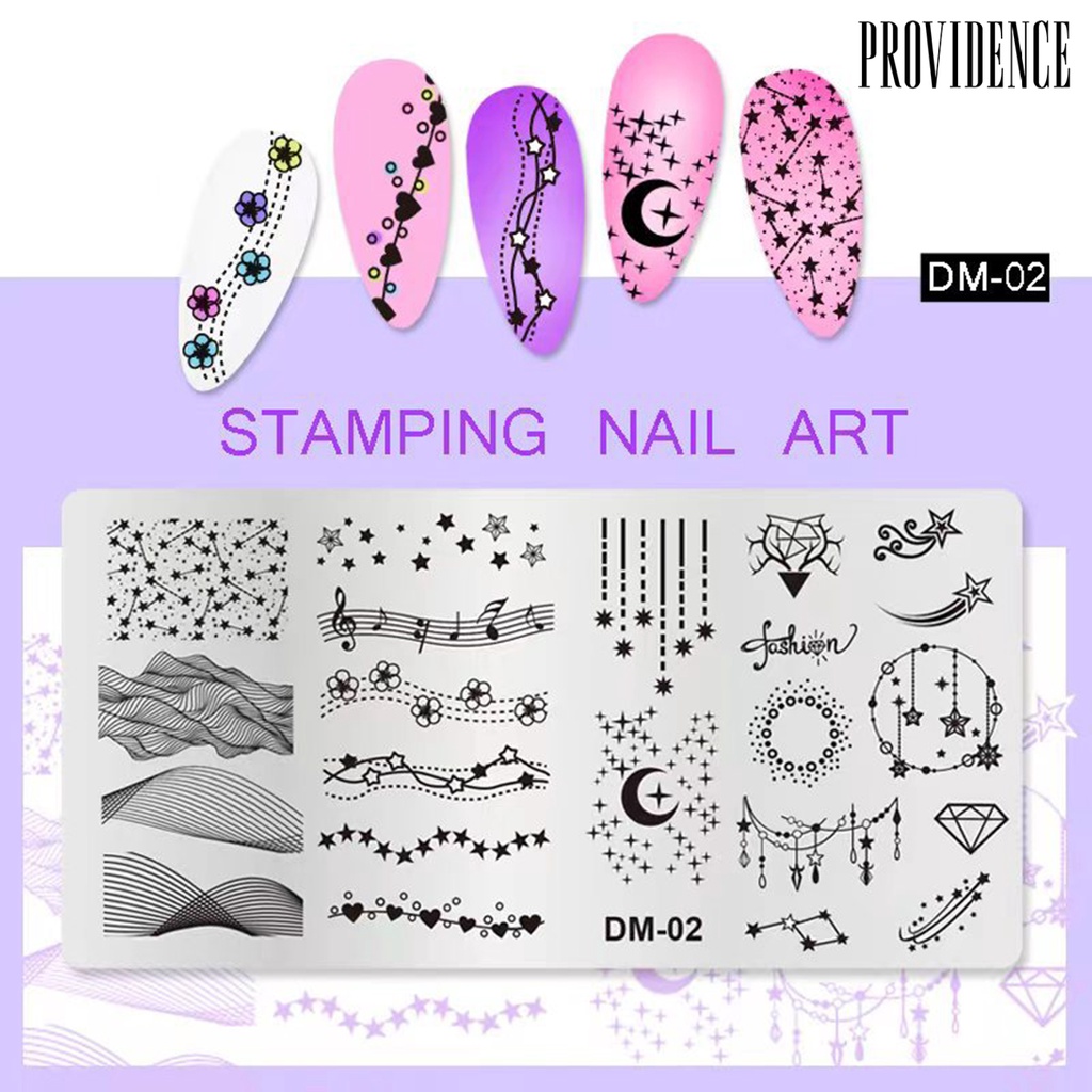 Providence Cetakan Kuku DIY Bahan Stainless Steel Untuk Nail Art