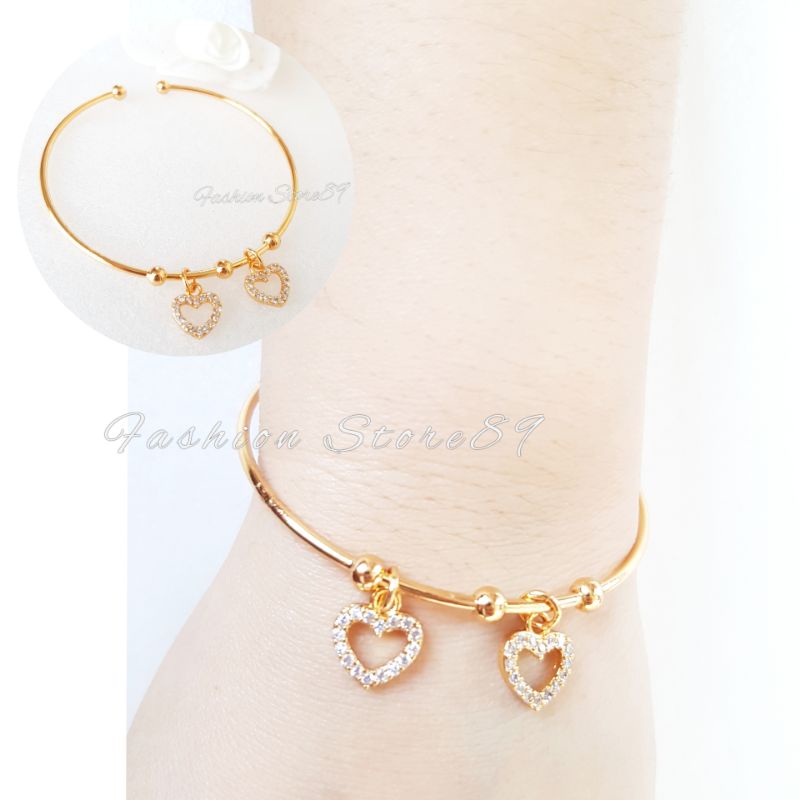 Fashion Bestseller impor Gelang Bangle Flexibel  dewasa Perhiasan lapis emas 18K Xuping Yaxiya