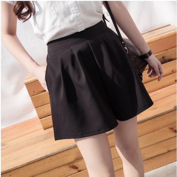  Celana  Pendek Casual Wanita  Model  High Waist Dengan 