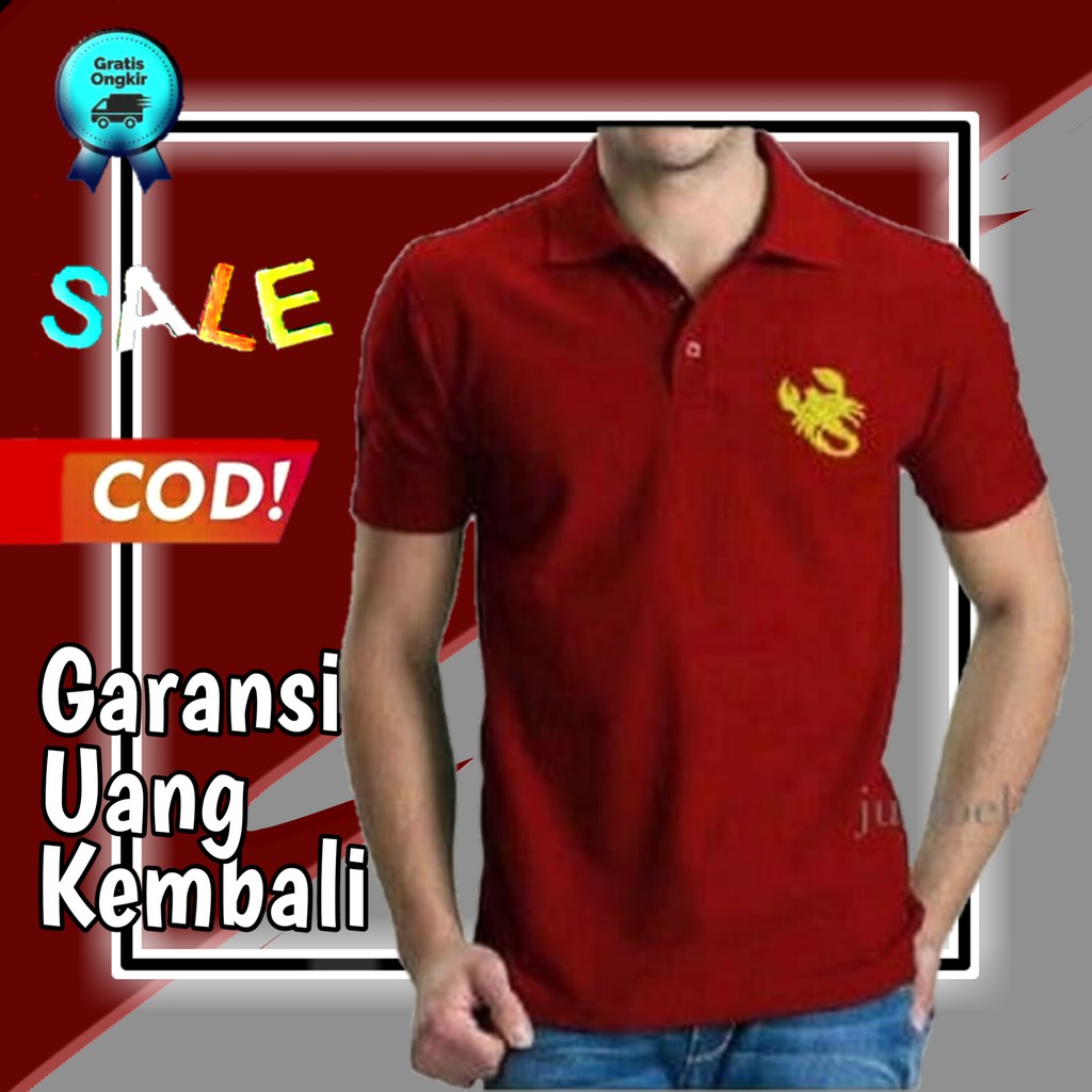 kaos bordir pria kaos polo bordir kaos berkerah kaos kerah pria terbaru keren kaos laki laki ke170