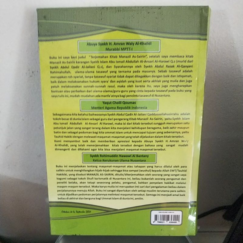 

Buku Terjemahan Manazil As-Sairin