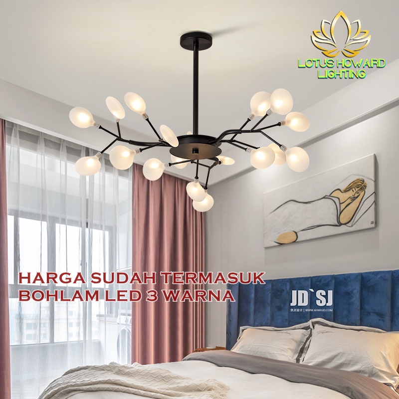 LAMPU HIAS GANTUNG FIREFLY TYPE LH9598-18 HEAD / LAMPU KUNANG KUNANG