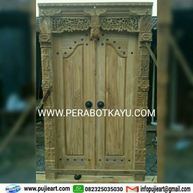 Pintu Gebyok Minimalis Jati Murah / Gebyok Ukir Jepara Jawa Modern / Pintu Gebyok Polos Terbaru