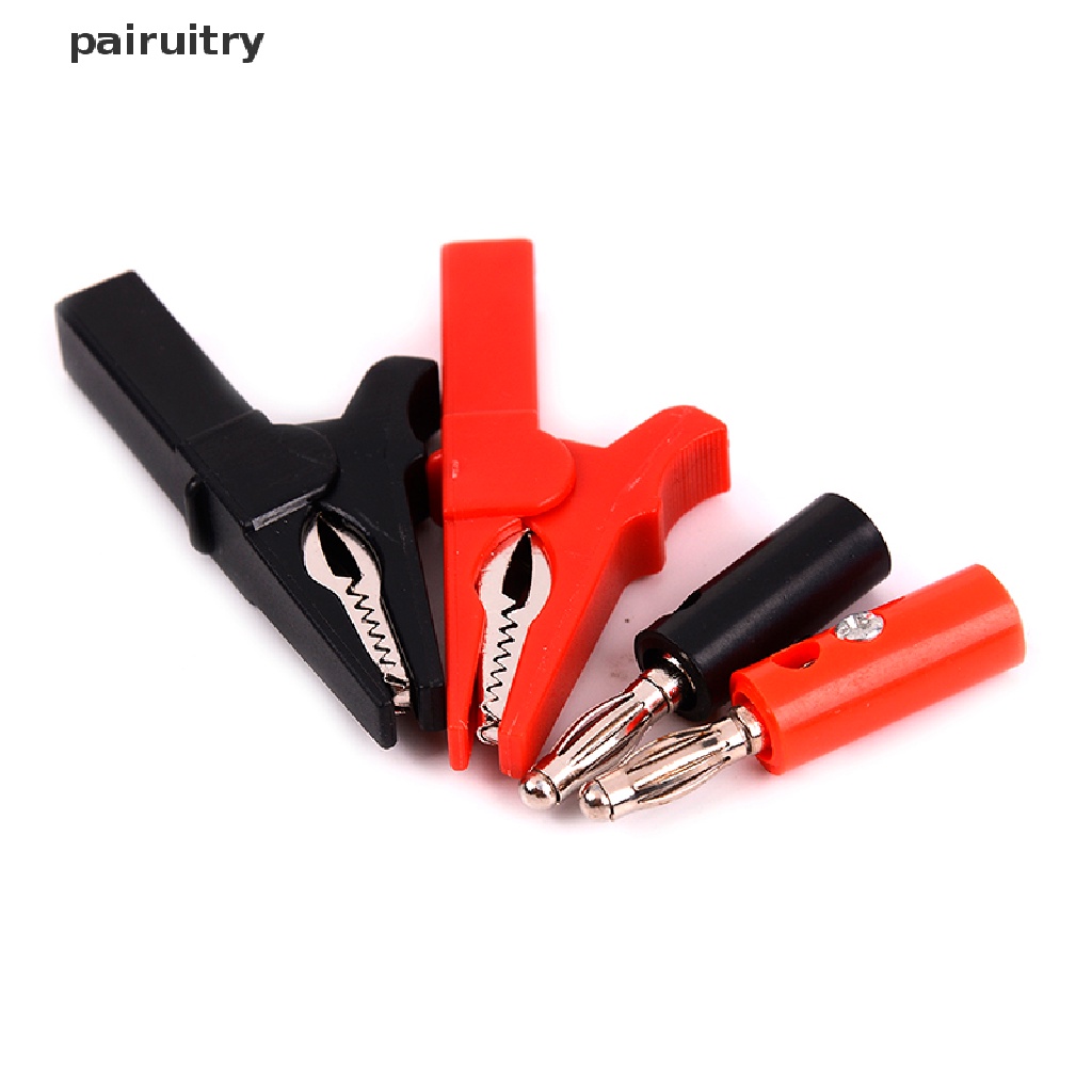 Prt 4Pcs Capit Buaya 55mm + Kabel plug banana 4mm PRT