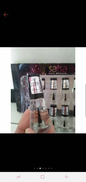 (ECER MURAH) KUTEK SALSA BENING, HITAM , DAN MERAH - SALSA NAIL POLISH - CAT KUKU KUTEKS SALSA OPI