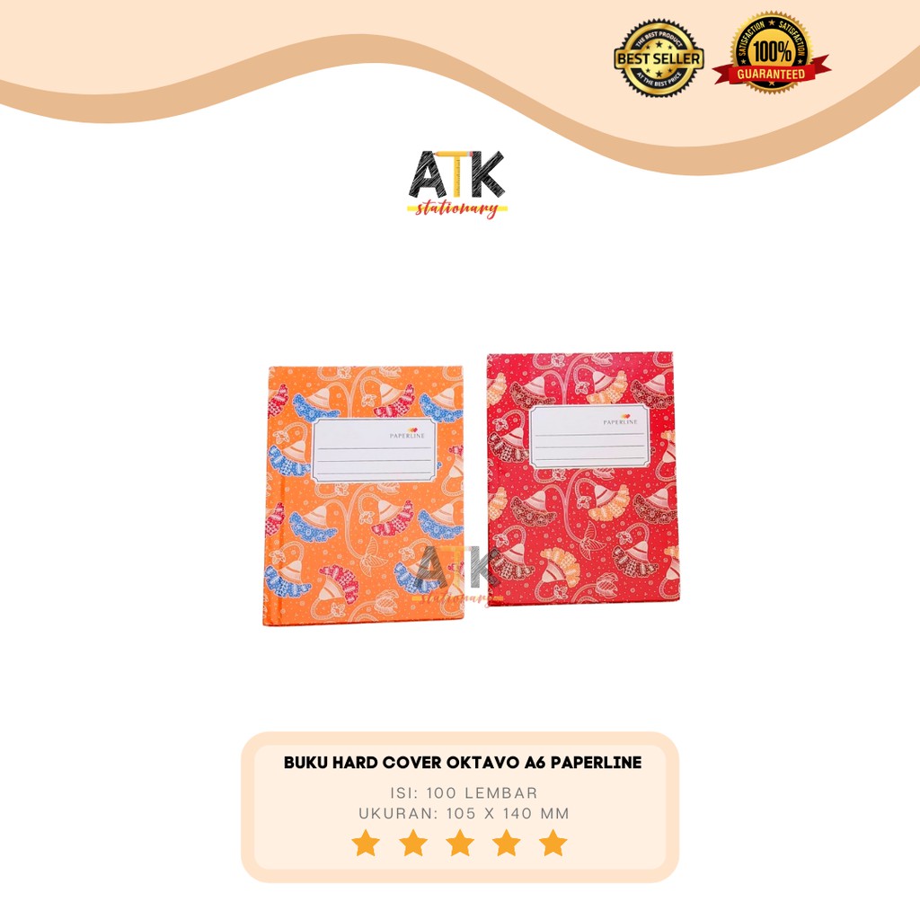 

Buku Octavo ( 1/2 Kwarto) Hardcover Paperline 100Lembar qtk