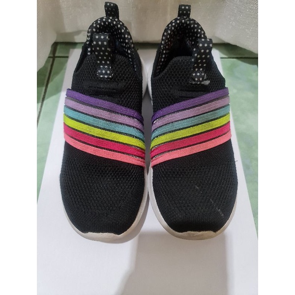 SEPATU SKECHERS ANAK HITAM RAINBOW