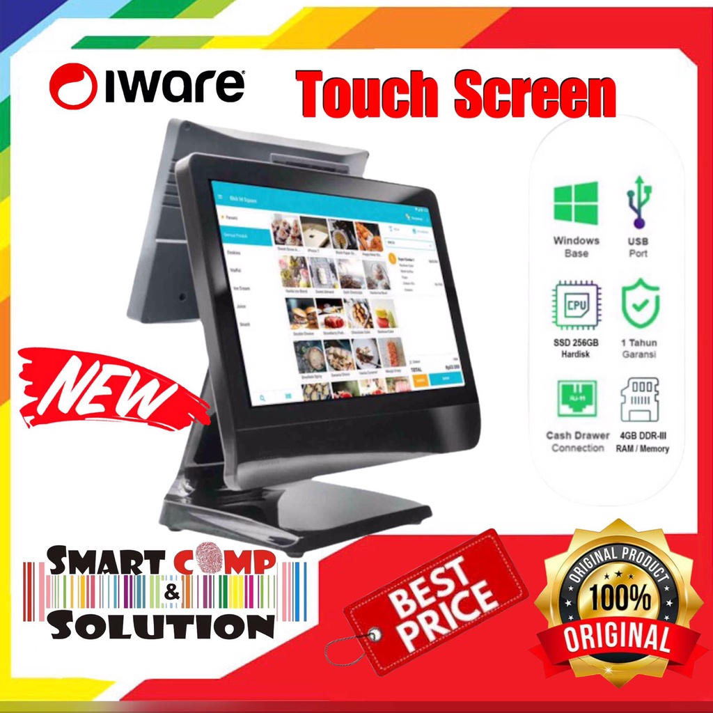 MESIN KASIR ALL IN ONE TOUCHSCREEN POS SYSTEM WD-1502 | WD1502 - ORIGINAL