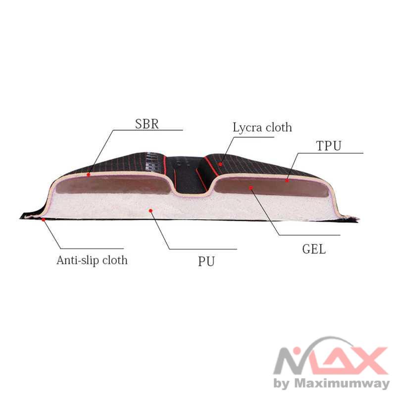 WHEEL UP Cover Jok Sadel Sepeda Breathable Silicone Gel - CH659 Warna Hitam Merah