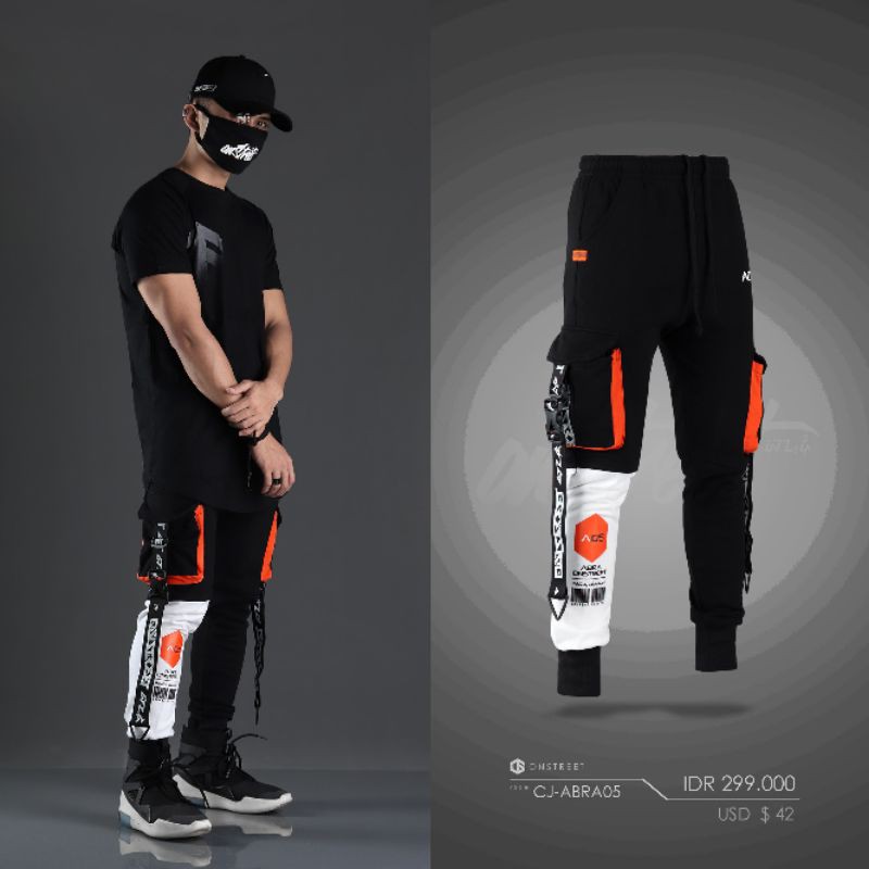 CARGO JOGGER A-05 (BLACK X WHITE)