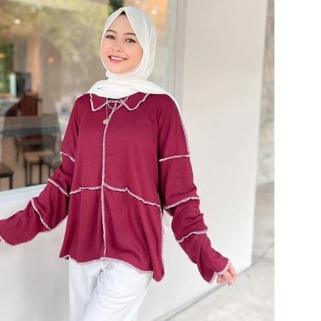 ✯ BLOUSE TERBALIK BAJU VIRAL ATASAN JUMBO KEBALIK KEMEJA JAHIT OBRAS DILUAR OVERSIZED BIGSIZE XXL ❀