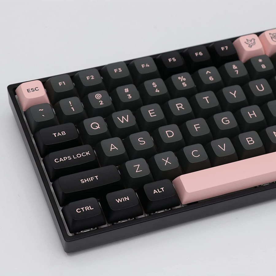 Akko Black &amp; Pink PBT Double Shot 154 set ASA Low Profile