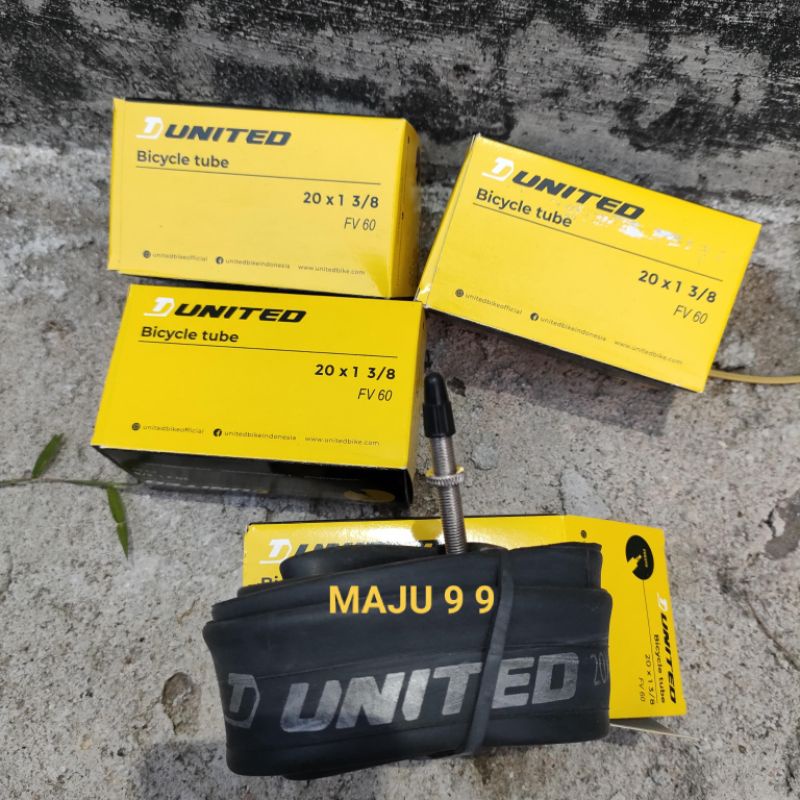 Ban dalam United Sepeda 20 x 1 3/8 Fv 60mm Ban dalam Sepeda Lipat 451