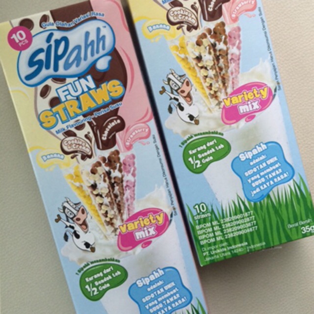 

RB Sipahh Fun Straws Caramel 10Pcs Sipah Sedotan Dengan Rasa Susu Sedotan Unik Sipah