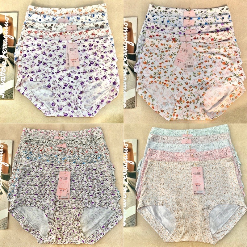 Cd cewek motif/ CD JUMBO WANITA up to XL/ Cd bamboo fibre/ celana dalam cewek impor/ 6pc