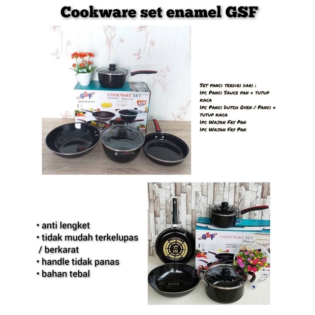 Panci Set Enamel GSF