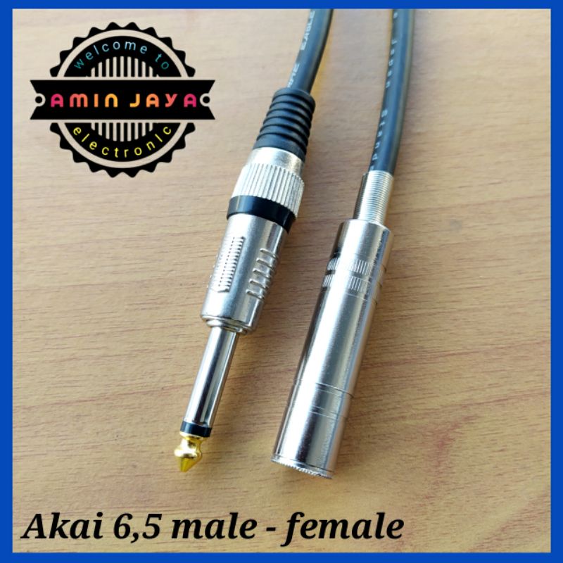 Kabel sambungan microphone jack akai male to female 5 meter