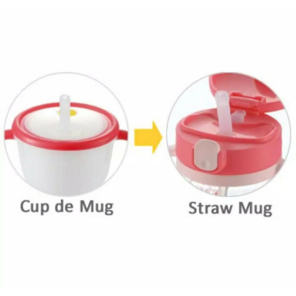 Richell Straw Training Mug &amp; Clear Straw Bottle Mug - Botol Minum
