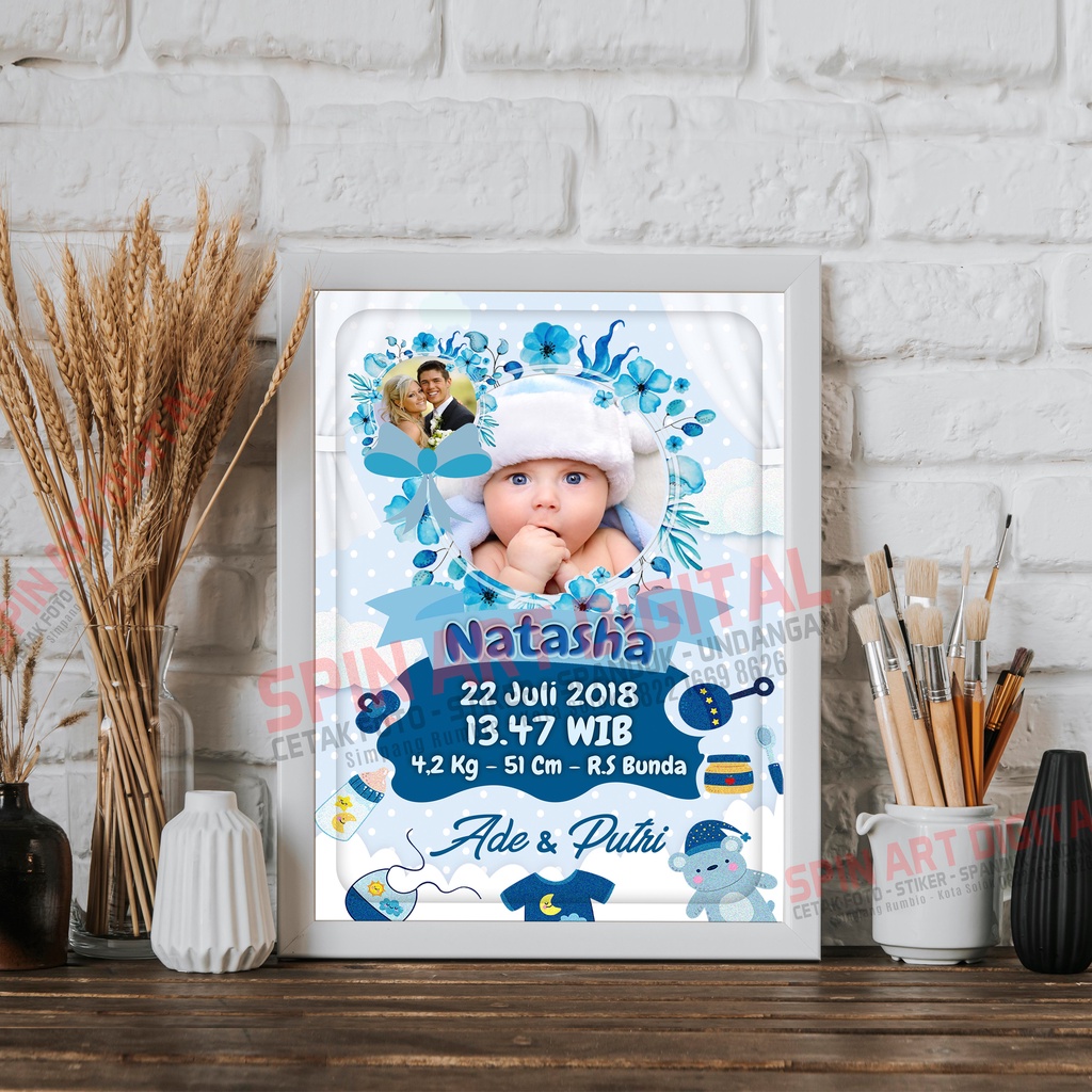BIODATA BAYI / BIODATA KELAHIRAN ANAK [ PROMO SUDAH DENGAN BINGKAI ]