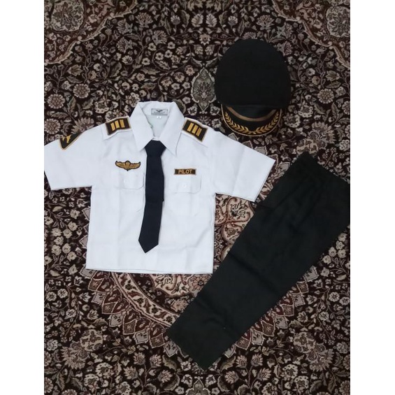 Setelan baju pilot anak / baju profesi anak / anak laki laki