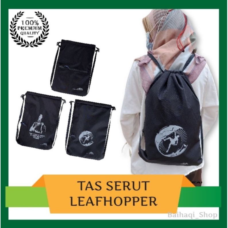 Tas Ransel Serut Waterproof / Tas Serut Sepatu Futsal / Tas Serut Outdoor LEAFHOPPER