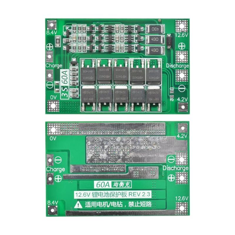 BMS 3S 60A 18650 lithium-ion Battery Protection