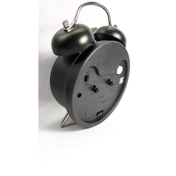 Jam Beker Weker kring Putih dan Hitam Angka 668