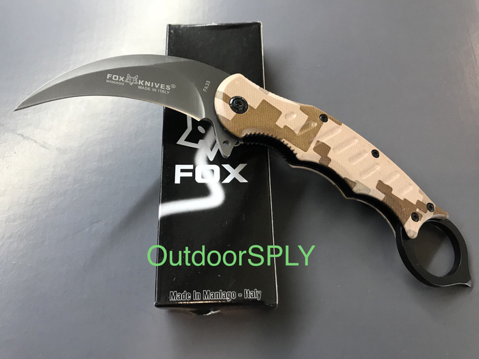 FOX Knives Maniago Italy Piso Lipet Karambit Automatic Release FA 33