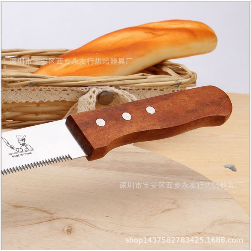 Pisau Roti Stainless Gerigi Panjang Serrated Bread Cake Knife Peralatan Dapur Perlengkapan Rumah Berkualitas Termurah