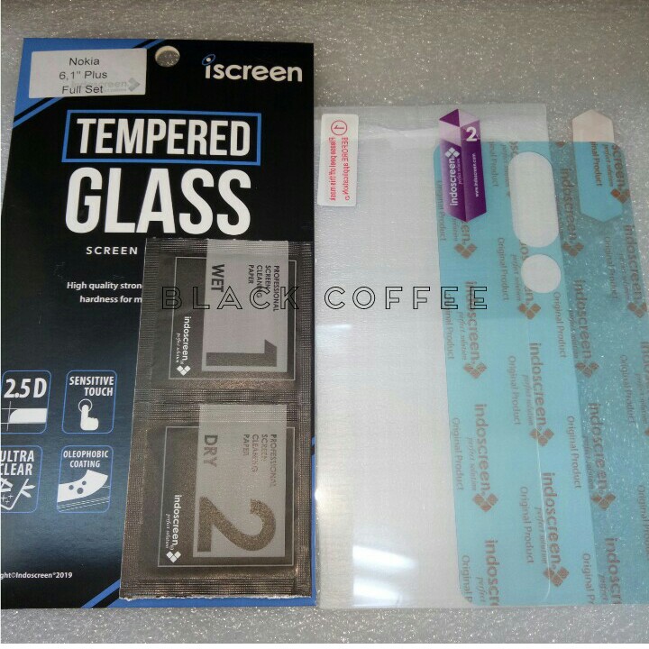 Tempered glass nokia 6.1 plus x6 tempered glass iScreen bening