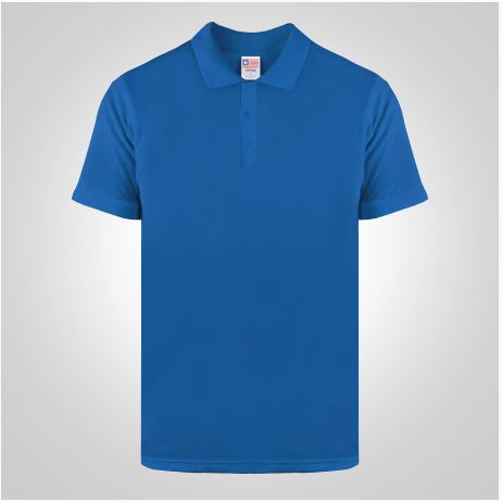 Baju Kaos Polo Polos Warna Royal Blue Bahan Katun