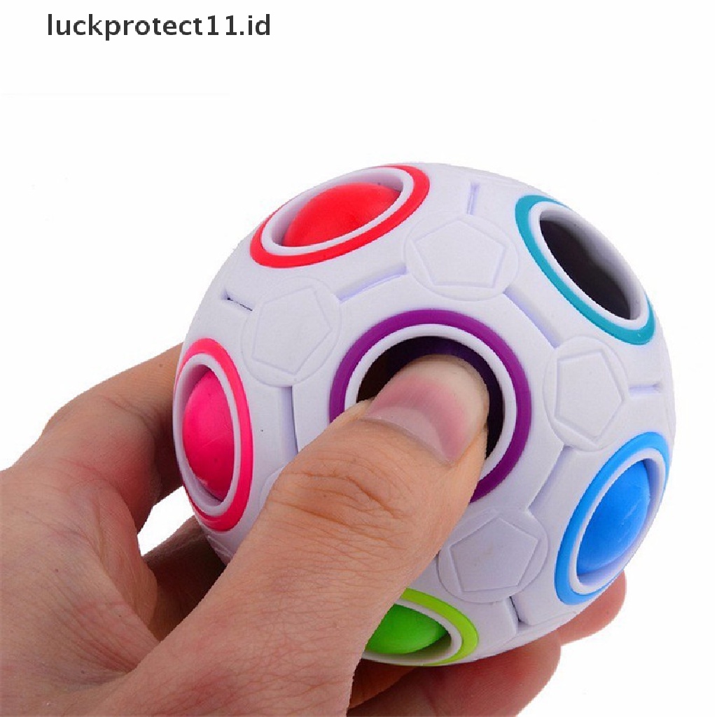 &lt; Luckprotect11. &lt; LuckproteksiId Mainan Puzzle Bola Plastik Warna Pelangi Untuk Perkembangan Kecerdasan Anak