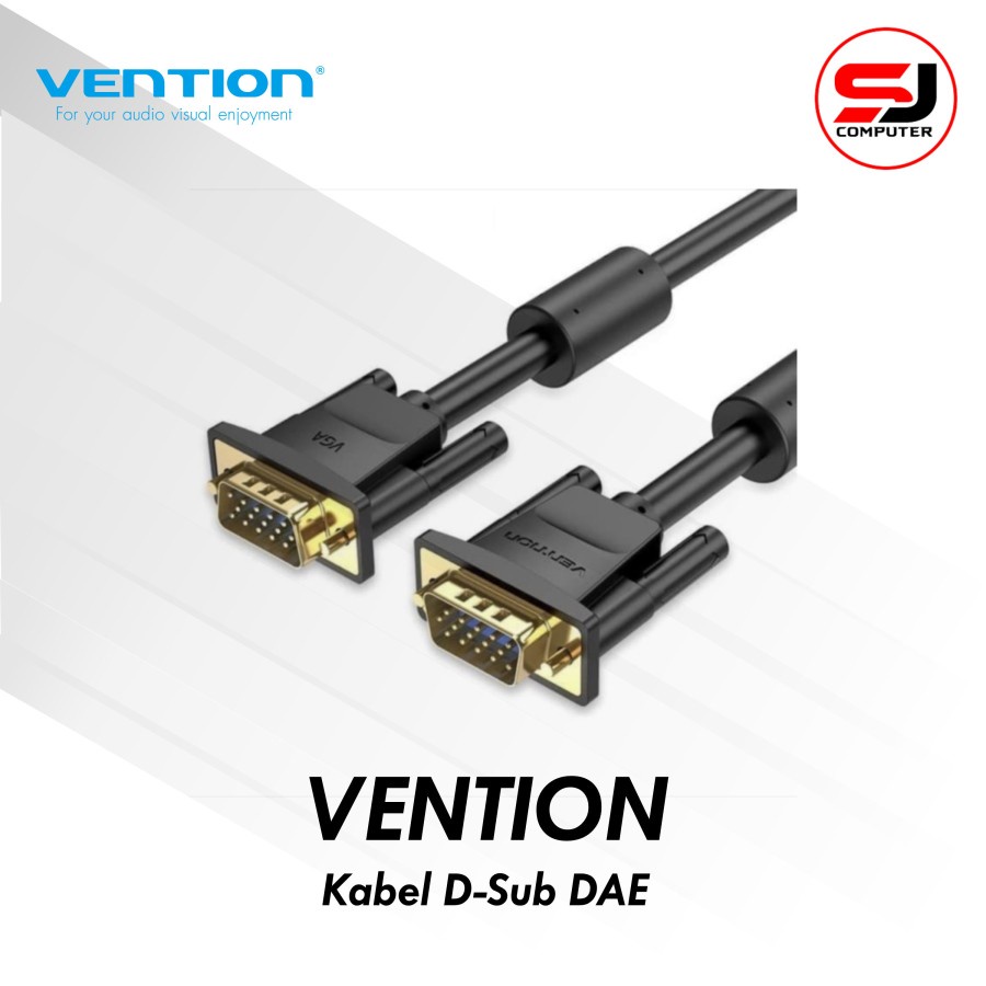 Vention DAE Kabel VGA Male to Male with Ferrite Cores