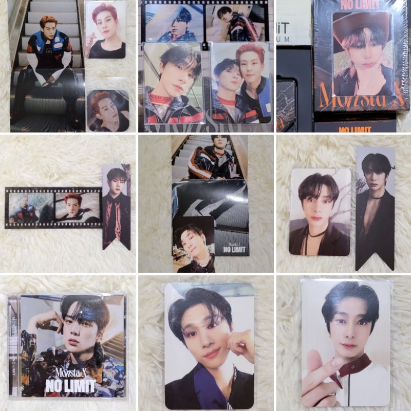 Monsta X - No Limit Album Kihno Kit Set PC Photocard Bookmark Poster