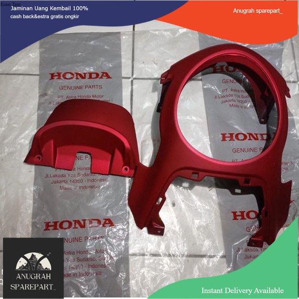 Cover stop lampu belakang+cover tail/cover sambungan belakang scoopy 2020-2021 warna merah doff
