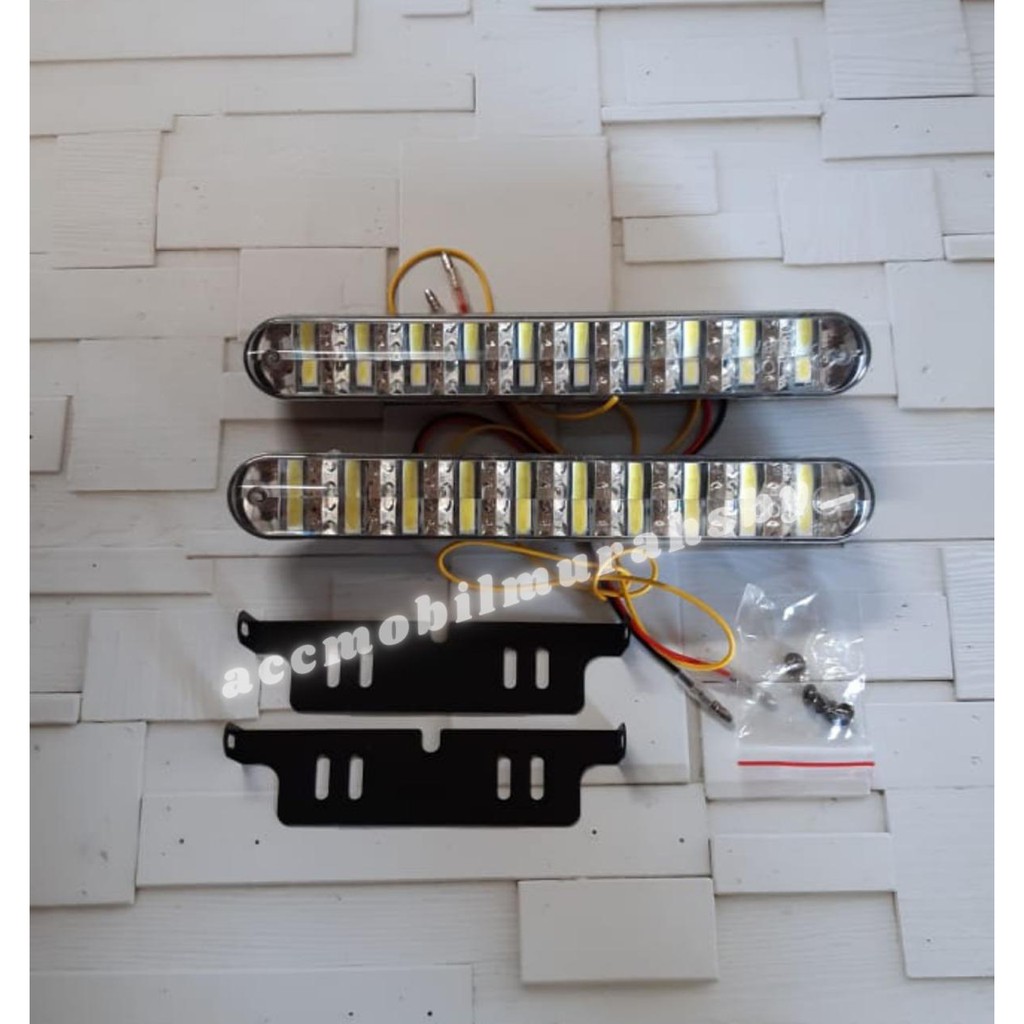 Lampu DRL 30 LED Model All New Yaris Universal Buat Semua Mobil