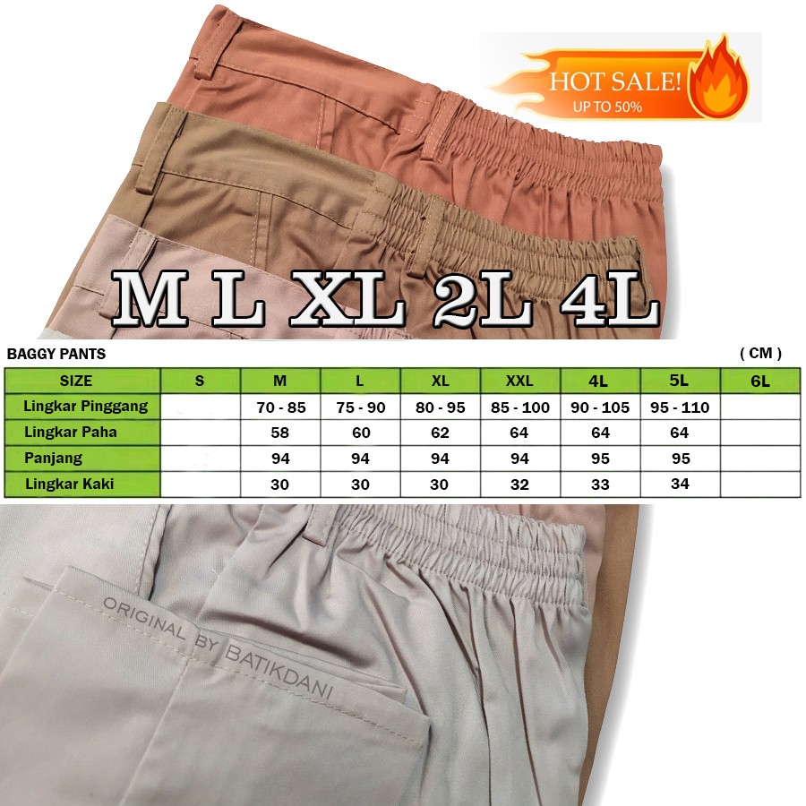 PROMO! Bisa COD READY BAGGY PANTS AMERICAN DRILL IMPOR MOSS LIGHT GREY DARK GREY KHAKI IVORY - baggi