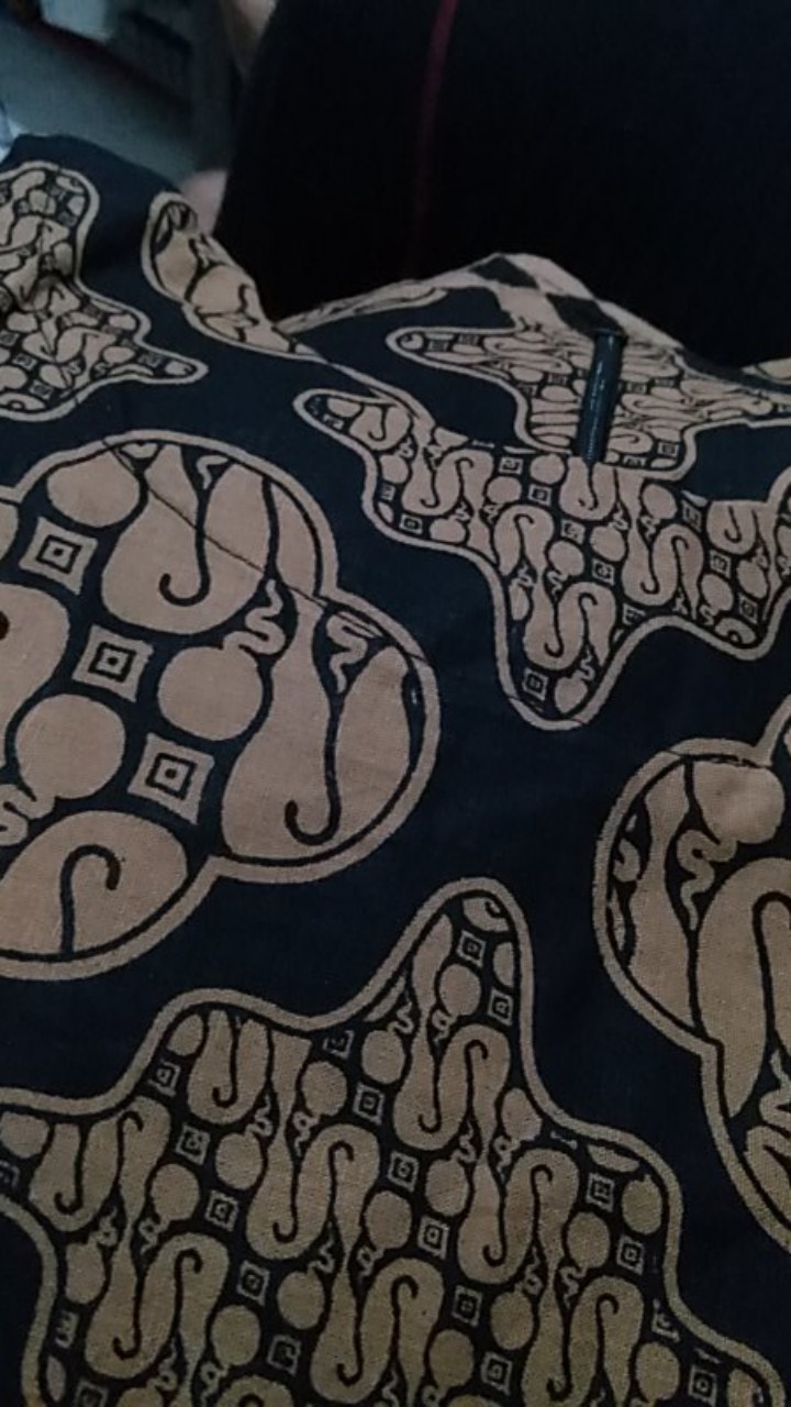 Juni Batik Gamis Batik Wanita Kombinasi Resleting Belakang All Size - Tali Samping