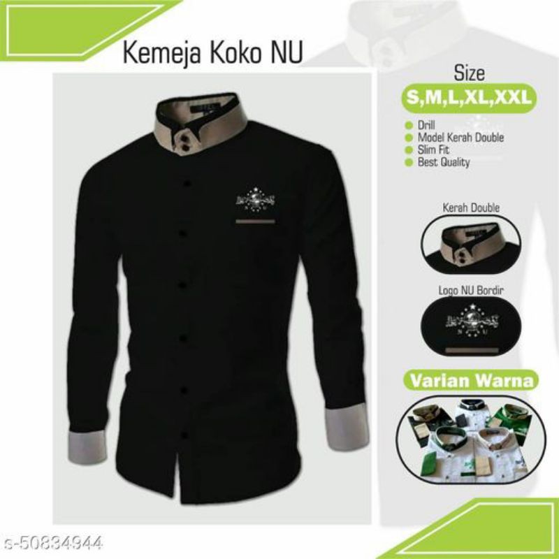 KEMEJA KOKO NU KERAH DOUBLE/KEMEJA NU / BAJU KOKO NU /