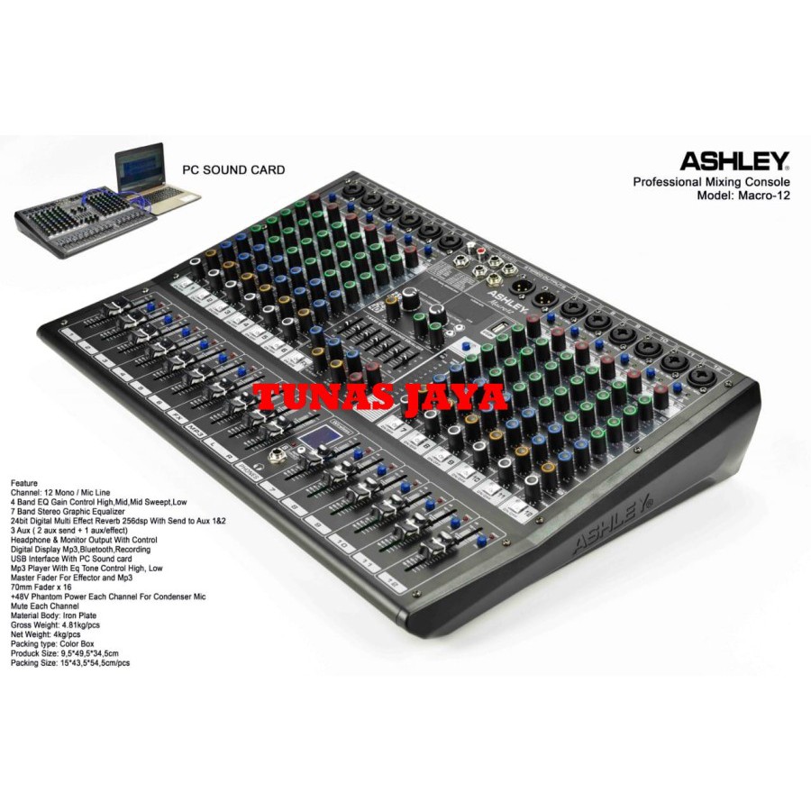 Mixer Ashley Macro 12 mixer 12 channel effect digital 256dps Original  model ashley lm12 dan mdx 12