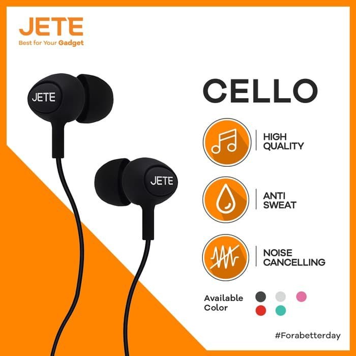 JETE CELLO - HANDSFREE MURAH HIGH QUALITY DENGAN NOICE CANCELLING