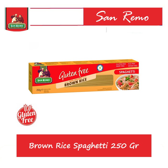

San Remo Brown Rice Spaghetti Gluten Free 250 Gr
