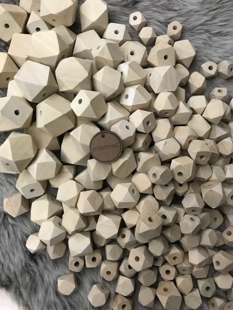 Wooden Beads | Mote / Manik Diamond Kayu Natural